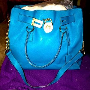 Teal/ Green leather MK bag